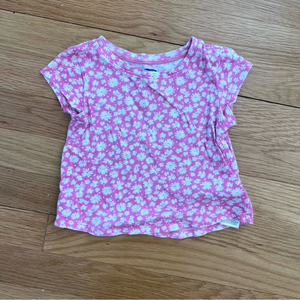 [3 for $15] OLD NAVY Floral Pink Short Sleeve Top (12-18 Months)